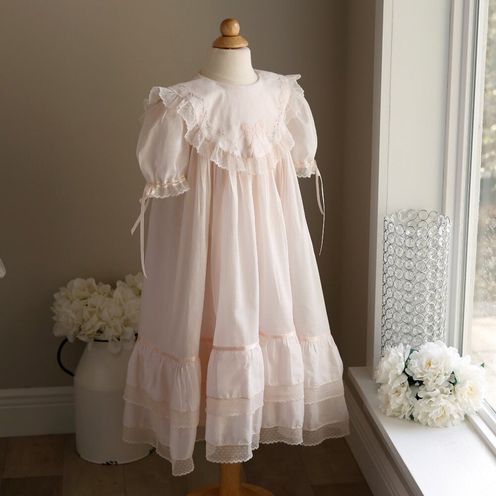 Strasburg Heirloom Collection Pink Vintage Lace Size 6/7 SPECIAL RARE PERFECT